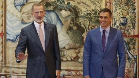 El rey Felipe VI y Pedro Sánchez este martes.