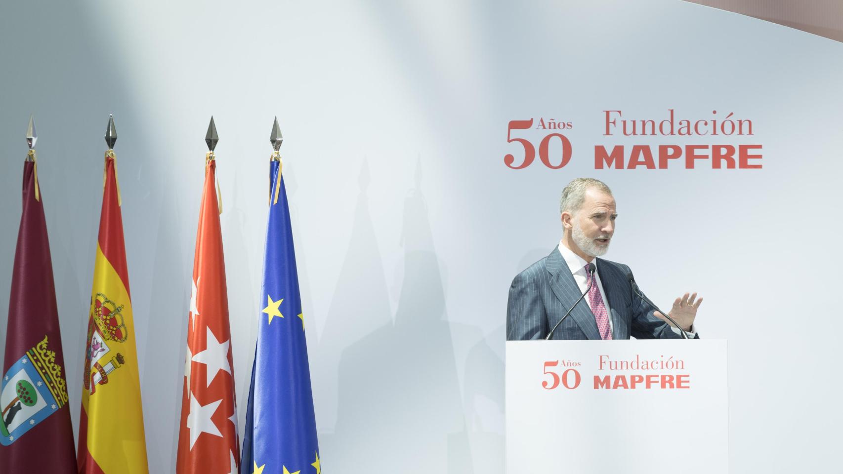 El Rey, durante la ceremonia del aniversario de Fundación MAPFRE.