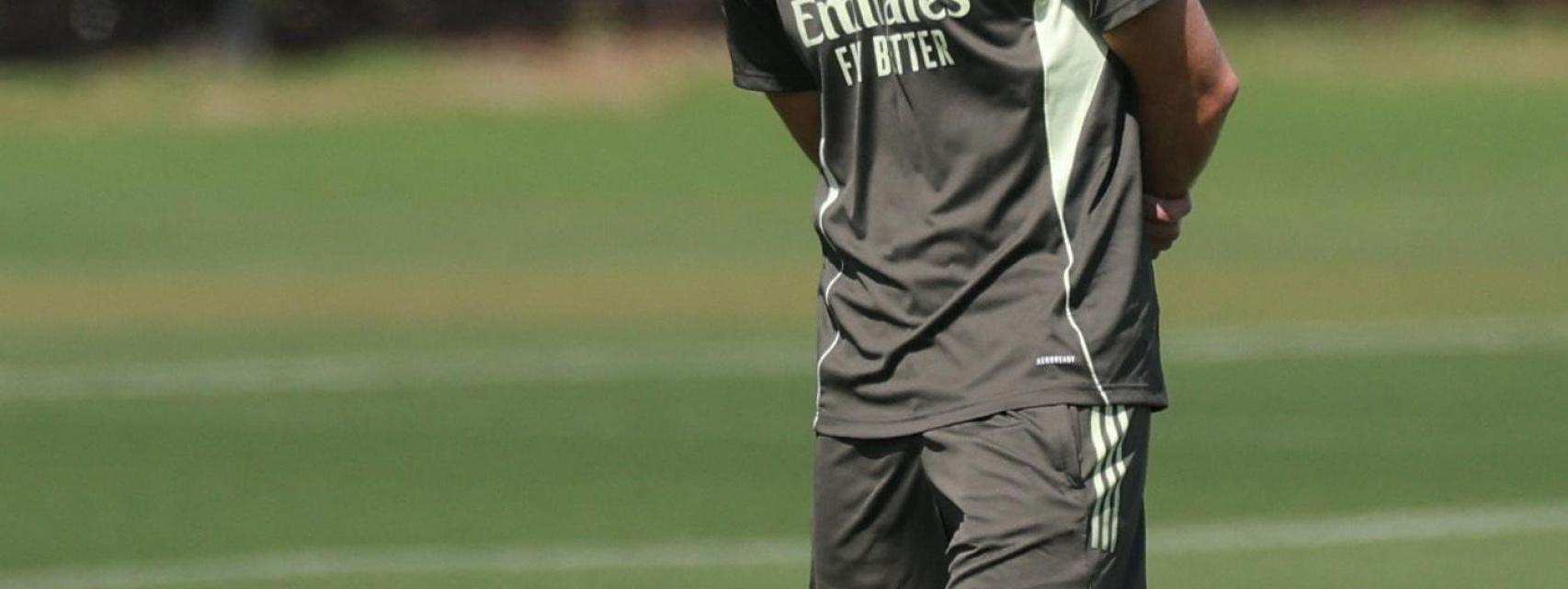 Xabi Alonso, durante un entrenamiento con el Real Madrid.